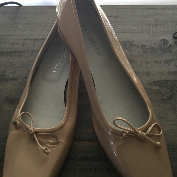 Spatarella Italy Patent Leather Flat Shoes, 40 - Picture 1 of 4